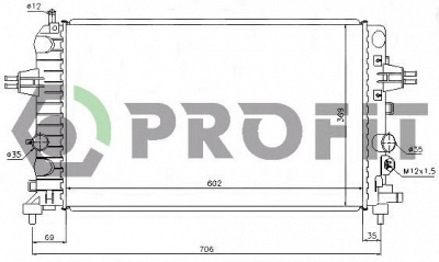 PROFIT pr5055a1 -  Радиатор, охлаждение двигателя