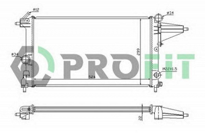 PROFIT pr5076a1 -  Радиатор, охлаждение двигателя