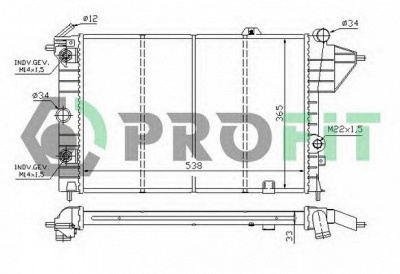 PROFIT pr5076a4 -  Радиатор, охлаждение двигателя