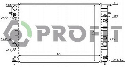 PROFIT pr5080a1 -  Радиатор, охлаждение двигателя