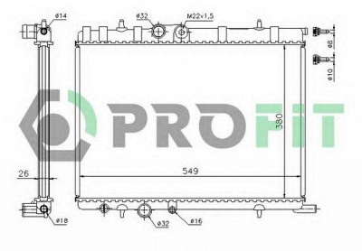 PROFIT pr5514a1 -  Радиатор, охлаждение двигателя