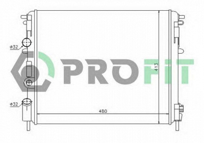 PROFIT pr6037n3 -  Радиатор, охлаждение двигателя