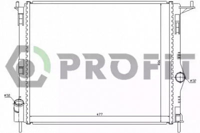 PROFIT pr6037n6 -  Радиатор, охлаждение двигателя