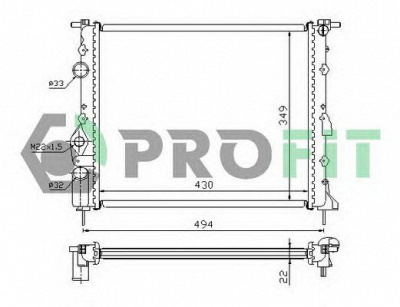 PROFIT pr6042a1 -  Радиатор, охлаждение двигателя