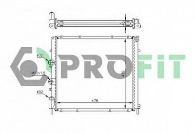 PROFIT pr6046a1 -  Радиатор, охлаждение двигателя