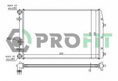 PROFIT pr6402a2 -  Радиатор, охлаждение двигателя