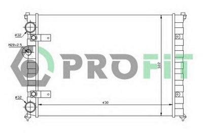 PROFIT pr9504a1 -  Радиатор, охлаждение двигателя