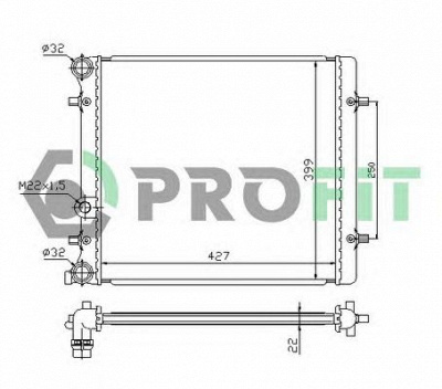 PROFIT pr9523a1 -  Радиатор, охлаждение двигателя