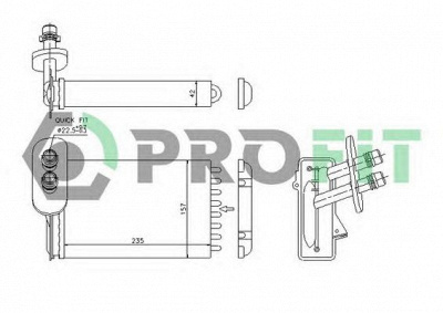 PROFIT pr9523n1 -  Теплообменник, отопление салона