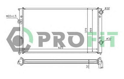 PROFIT pr9537a3 -  Радиатор, охлаждение двигателя