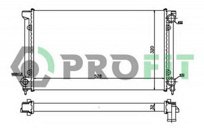 PROFIT pr9537a4 -  Радиатор, охлаждение двигателя