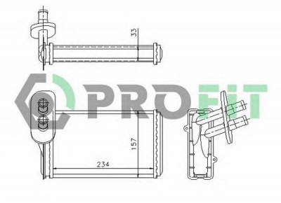 PROFIT pr9537n1 -  Теплообменник, отопление салона