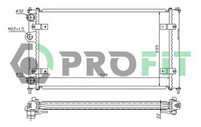 PROFIT pr9537n2 -  Радиатор, охлаждение двигателя