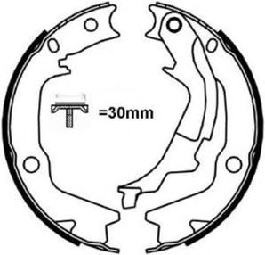RAICAM ra29810 -  Комплект тормозных колодок, стояночная тормозная система
