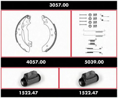 REMSA 305700 -  Комплект тормозов, барабанный тормозной механизм