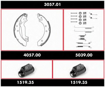 REMSA 305701 -  Комплект тормозов, барабанный тормозной механизм