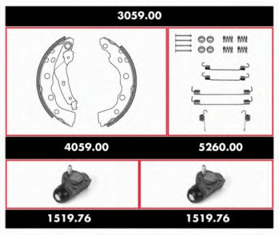 REMSA 305900 -  Комплект тормозов, барабанный тормозной механизм