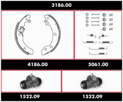 REMSA 318600 -  Комплект тормозов, барабанный тормозной механизм