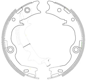 REMSA 425200 -  Комплект тормозных колодок, стояночная тормозная система