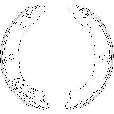 REMSA 472800 -  Комплект тормозных колодок, стояночная тормозная система