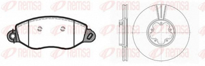 REMSA 877202 -  Комплект тормозов, дисковый тормозной механизм