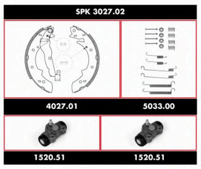REMSA spk302702 -  Комплект тормозов, барабанный тормозной механизм