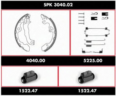 REMSA spk304002 -  Комплект тормозов, барабанный тормозной механизм