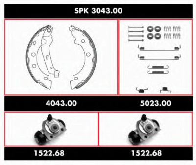 REMSA spk304300 -  Комплект тормозов, барабанный тормозной механизм