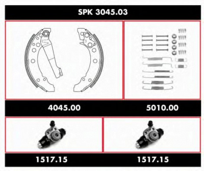 REMSA spk304503 -  Комплект тормозов, барабанный тормозной механизм