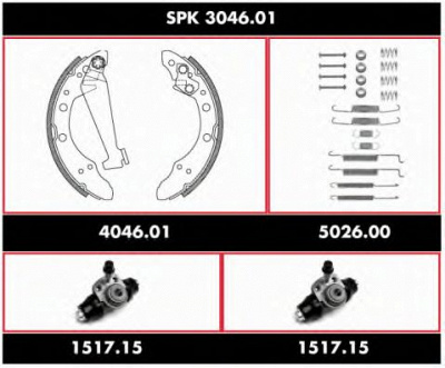 REMSA spk304601 -  Комплект тормозов, барабанный тормозной механизм