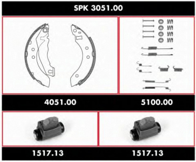 REMSA spk305100 -  Комплект тормозов, барабанный тормозной механизм