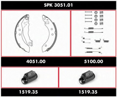 REMSA spk305101 -  Комплект тормозов, барабанный тормозной механизм
