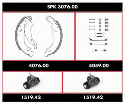 REMSA spk307600 -  Комплект тормозов, барабанный тормозной механизм