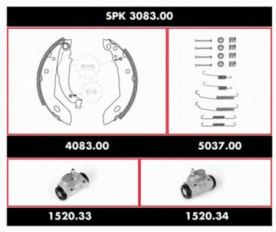 REMSA spk308300 -  Комплект тормозов, барабанный тормозной механизм