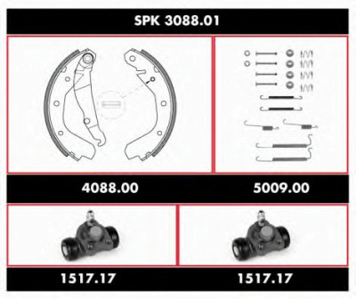 REMSA spk308801 -  Комплект тормозов, барабанный тормозной механизм