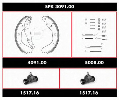 REMSA spk309100 -  Комплект тормозов, барабанный тормозной механизм