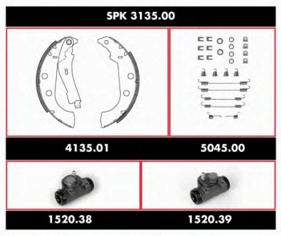 REMSA spk313500 -  Комплект тормозов, барабанный тормозной механизм