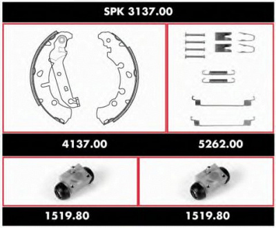 REMSA spk313700 -  Комплект тормозов, барабанный тормозной механизм