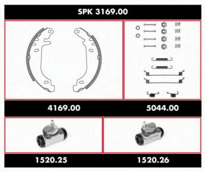 REMSA spk316900 -  Комплект тормозов, барабанный тормозной механизм