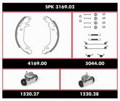 REMSA spk316902 -  Комплект тормозов, барабанный тормозной механизм