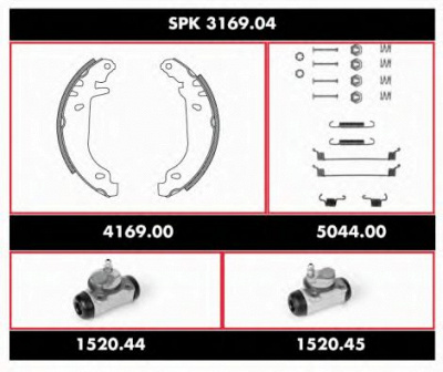 REMSA spk316904 -  Комплект тормозов, барабанный тормозной механизм