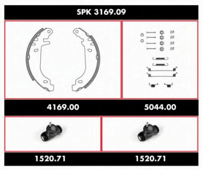 REMSA spk316909 -  Комплект тормозов, барабанный тормозной механизм