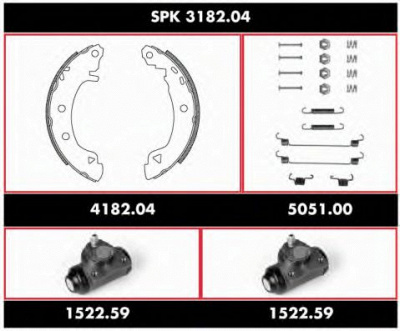 REMSA spk318204 -  Комплект тормозов, барабанный тормозной механизм
