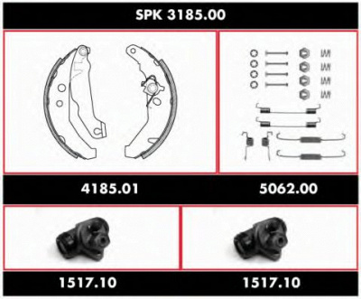 REMSA spk318500 -  Комплект тормозов, барабанный тормозной механизм