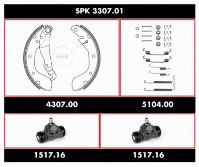 REMSA spk330701 -  Комплект тормозов, барабанный тормозной механизм
