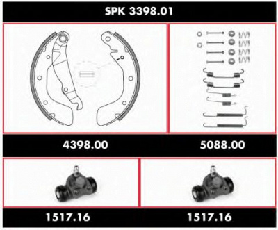 REMSA spk339801 -  Комплект тормозов, барабанный тормозной механизм