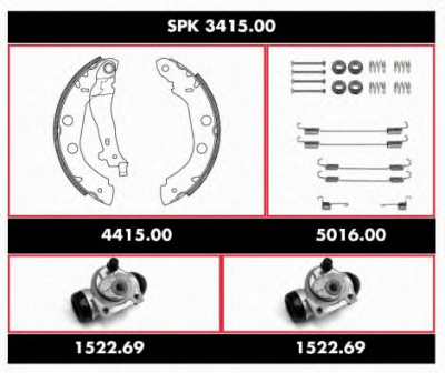 REMSA spk341500 -  Комплект тормозов, барабанный тормозной механизм