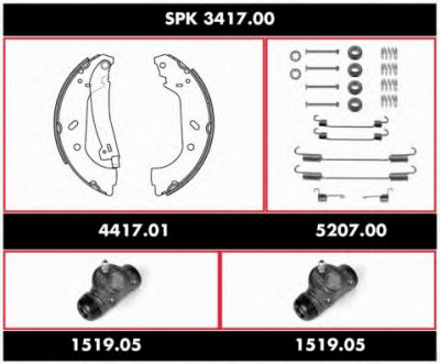 REMSA spk341700 -  Комплект тормозов, барабанный тормозной механизм