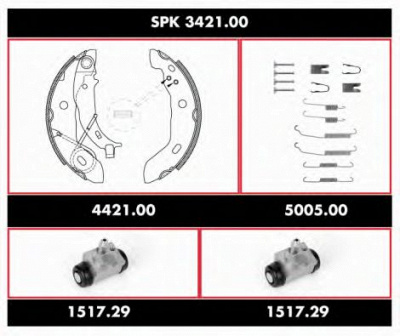REMSA spk342100 -  Комплект тормозов, барабанный тормозной механизм