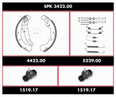 REMSA spk342200 -  Комплект тормозов, барабанный тормозной механизм